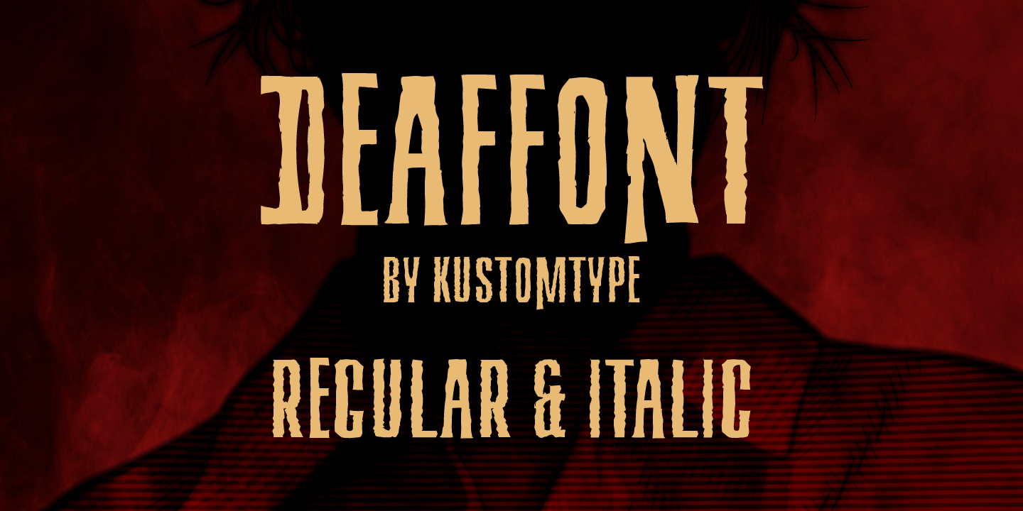 Пример шрифта Deaffont Italic